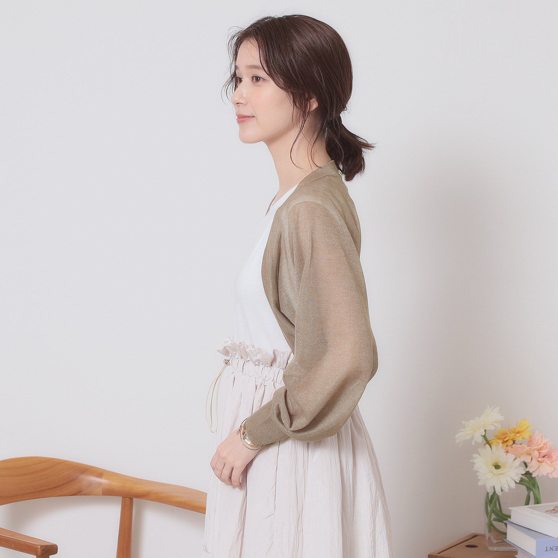 ITS&rsquo;DEMO「【定番人気／手洗い可】ラメボレロ」|カーディガン|