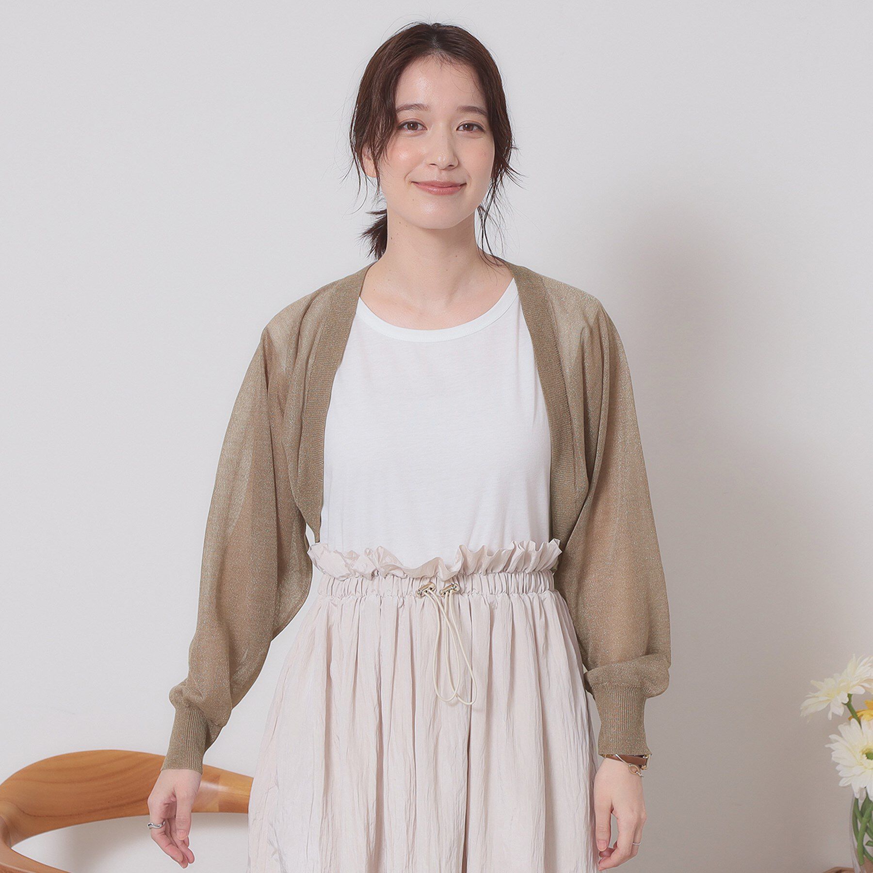 ITS&rsquo;DEMO「【定番人気／手洗い可】ラメボレロ」|カーディガン|