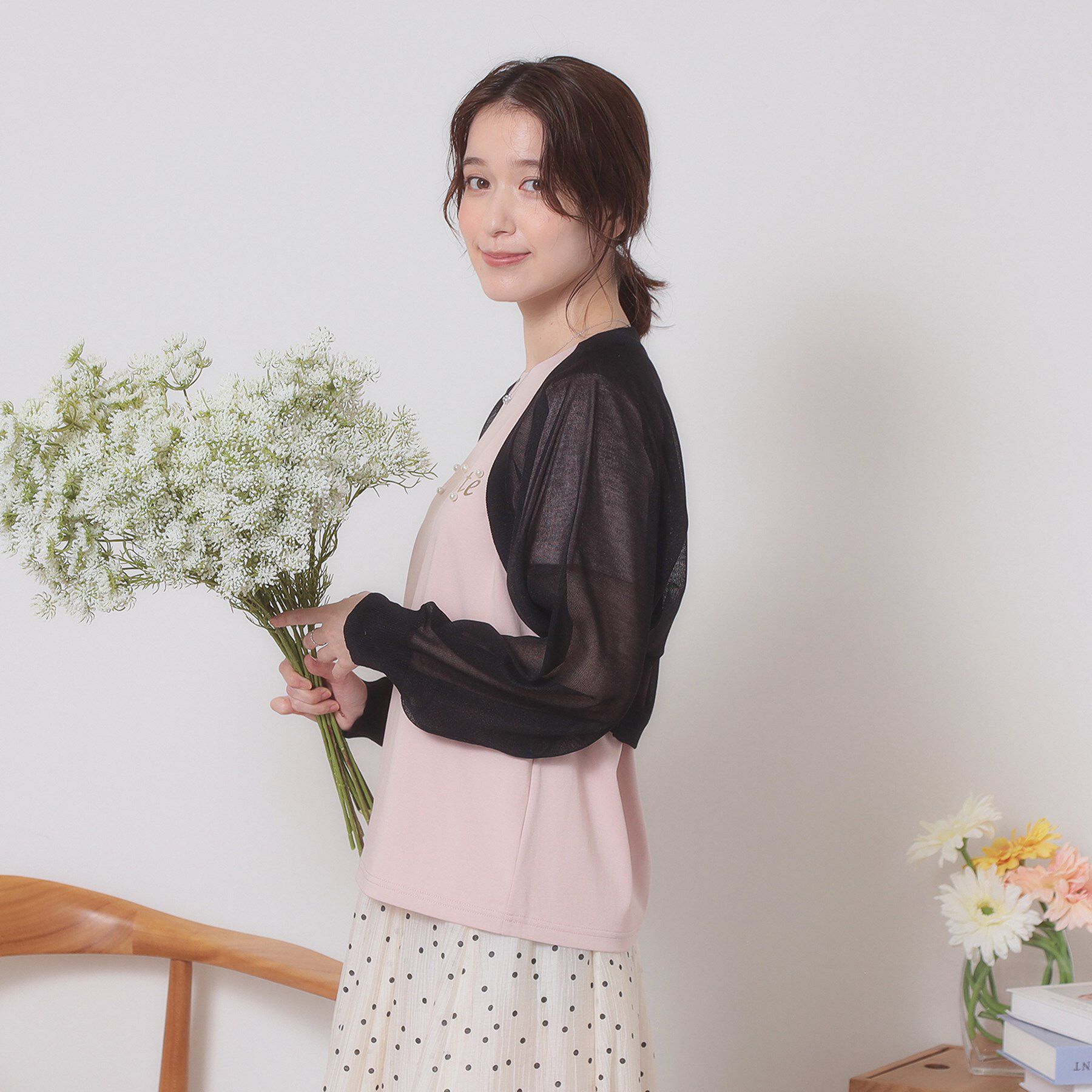 ITS&rsquo;DEMO「【定番人気／手洗い可】ラメボレロ」|カーディガン|