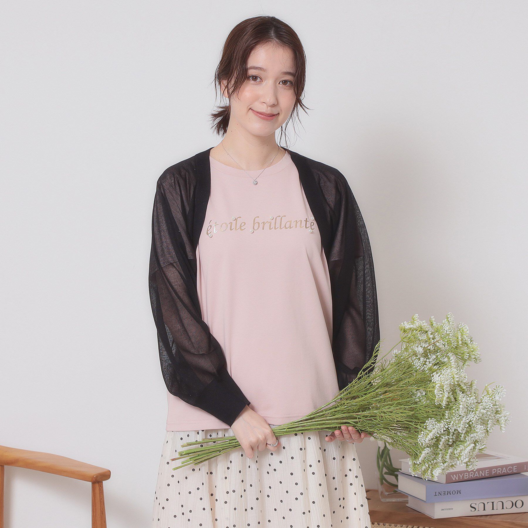 ITS&rsquo;DEMO「【定番人気／手洗い可】ラメボレロ」|カーディガン|ブラック(019)