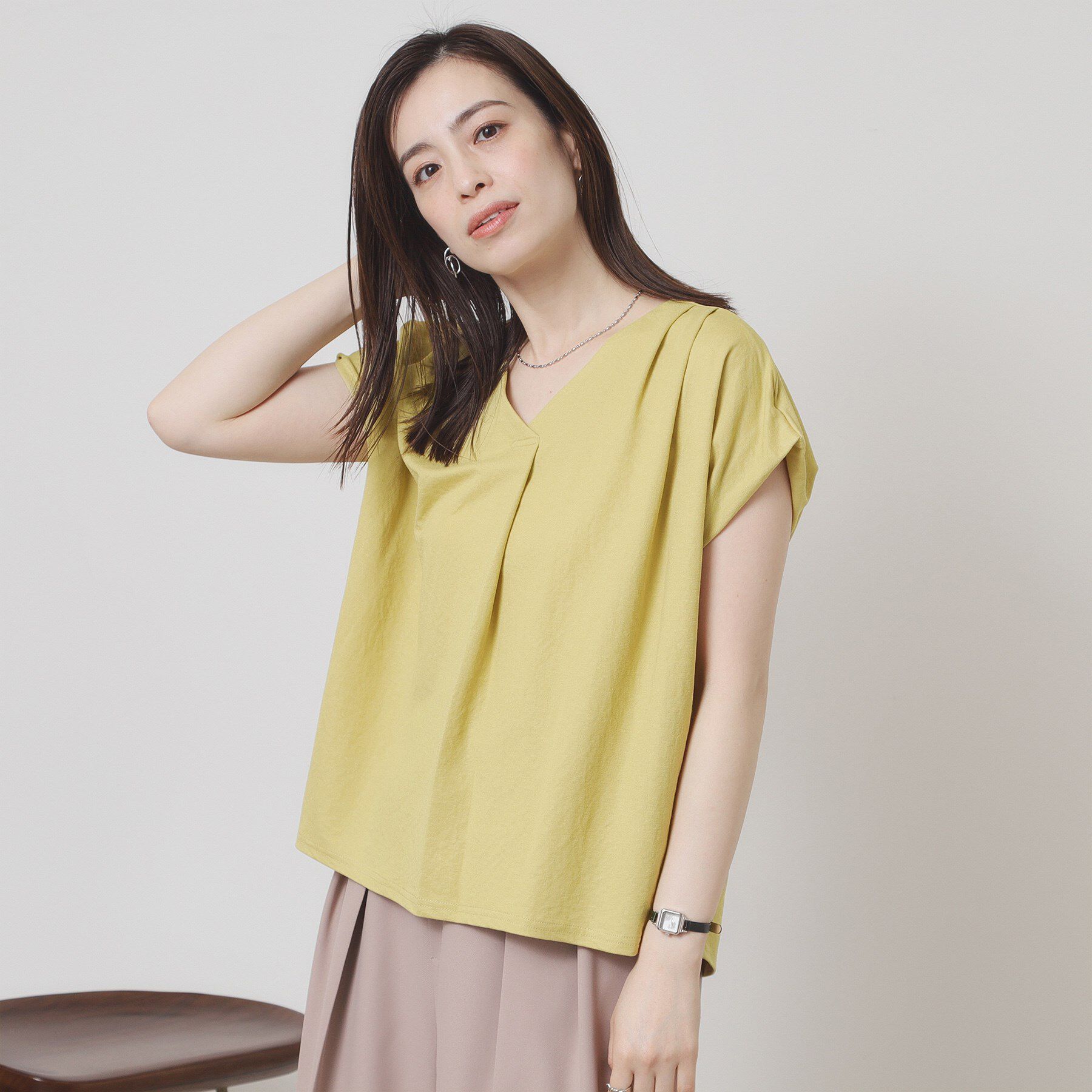 ITS&rsquo;DEMO「【接触冷感／手洗い可】カノコスキッパーブラウス」|シャツ・ブラウス|