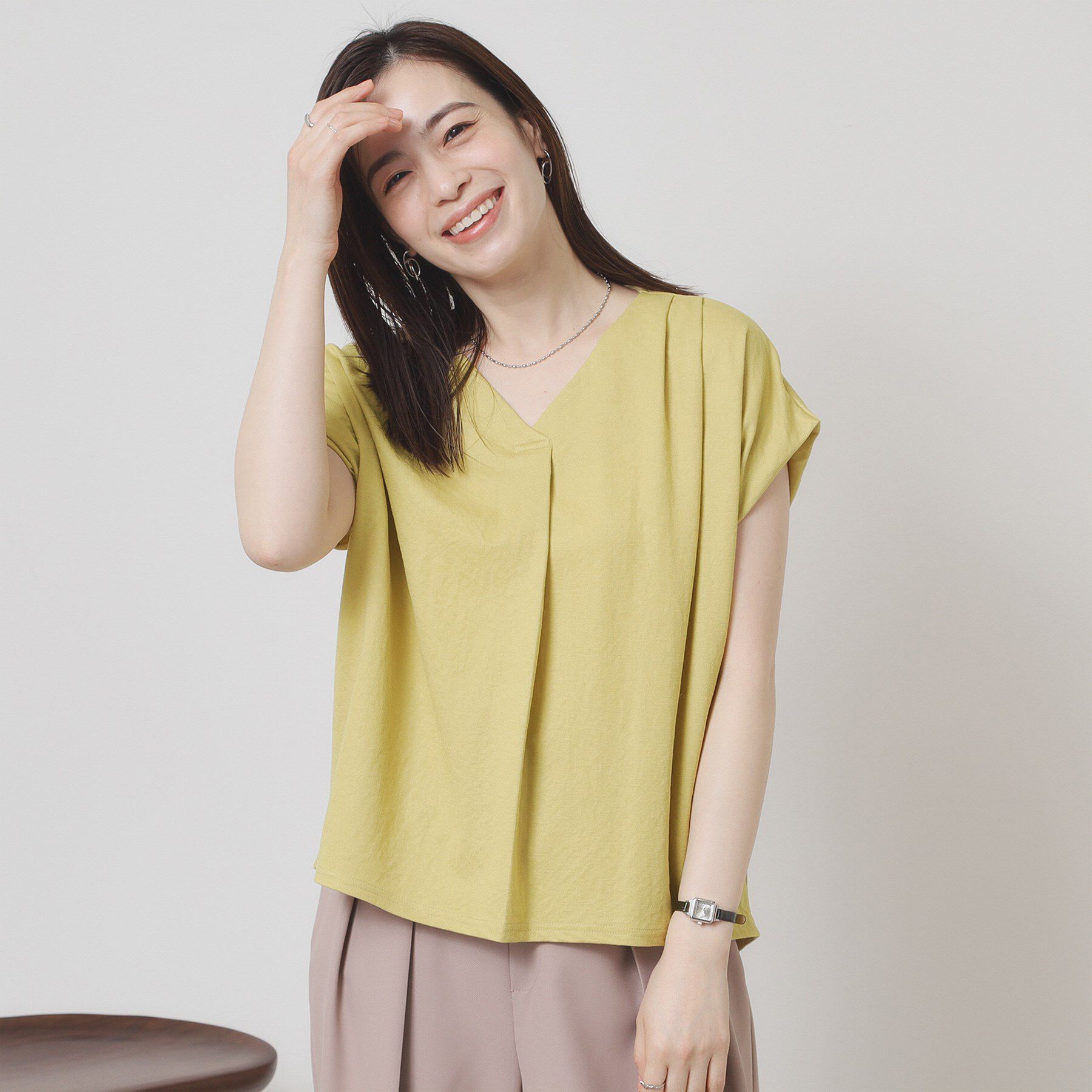 ITS&rsquo;DEMO「【接触冷感／手洗い可】カノコスキッパーブラウス」|シャツ・ブラウス|イエロー(031)