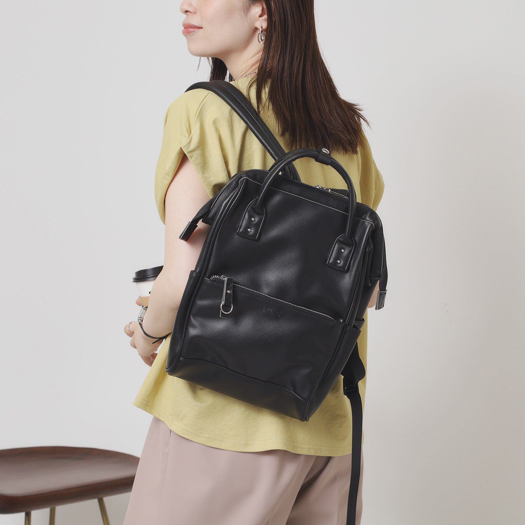 ITS&rsquo;DEMO「＜anello＞合皮口金リュック」|リュック|
