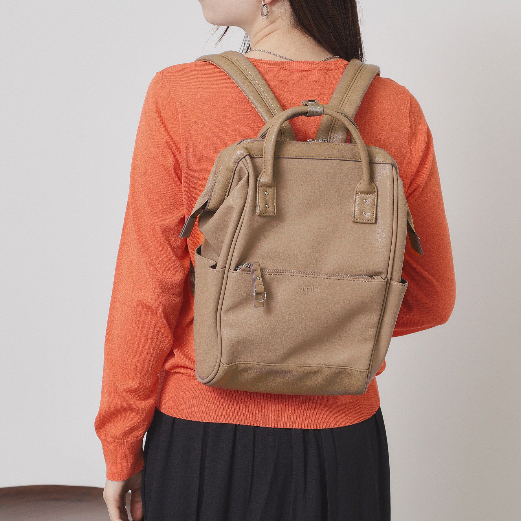 ITS&rsquo;DEMO「＜anello＞合皮口金リュック」|リュック|