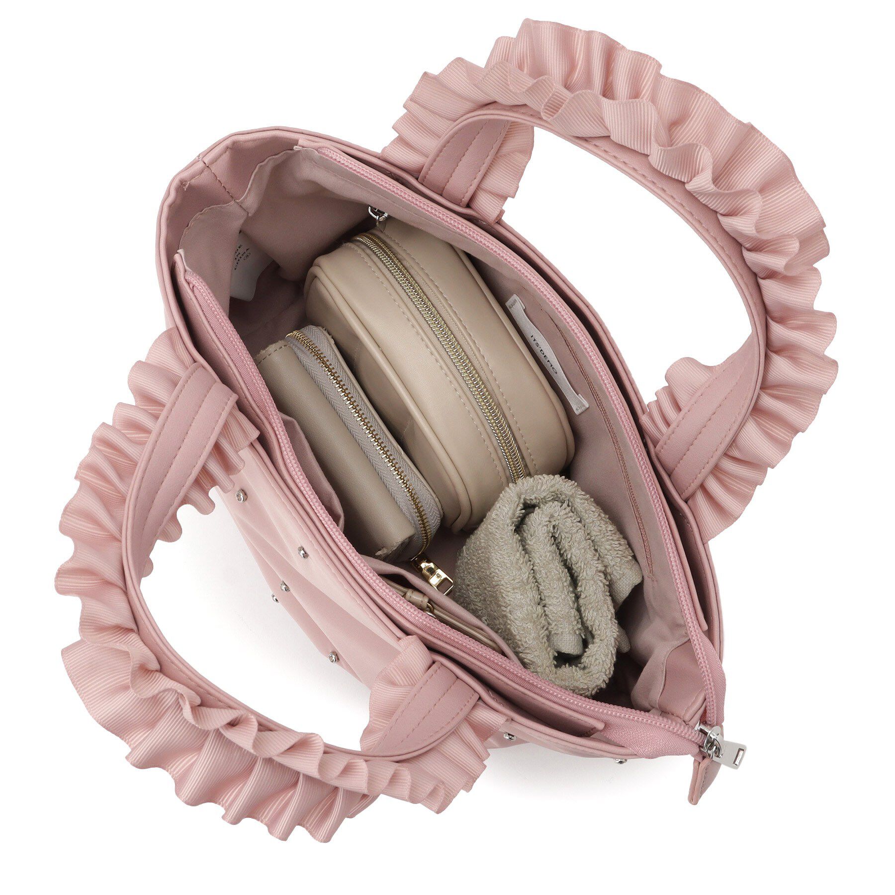 ITS&rsquo;DEMO「ジルコンフリル手トート」|ハンドバッグ|