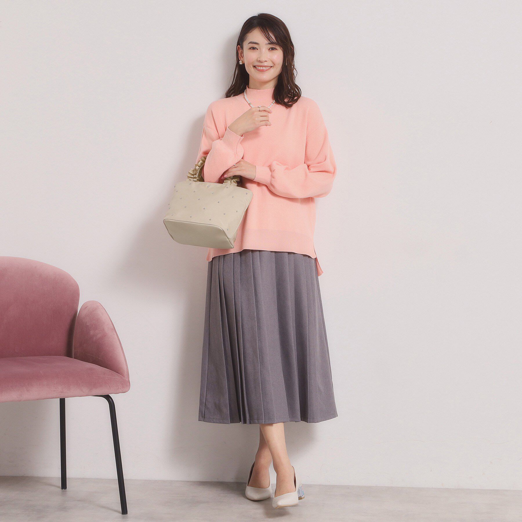 ITS&rsquo;DEMO「ジルコンフリル手トート」|ハンドバッグ|