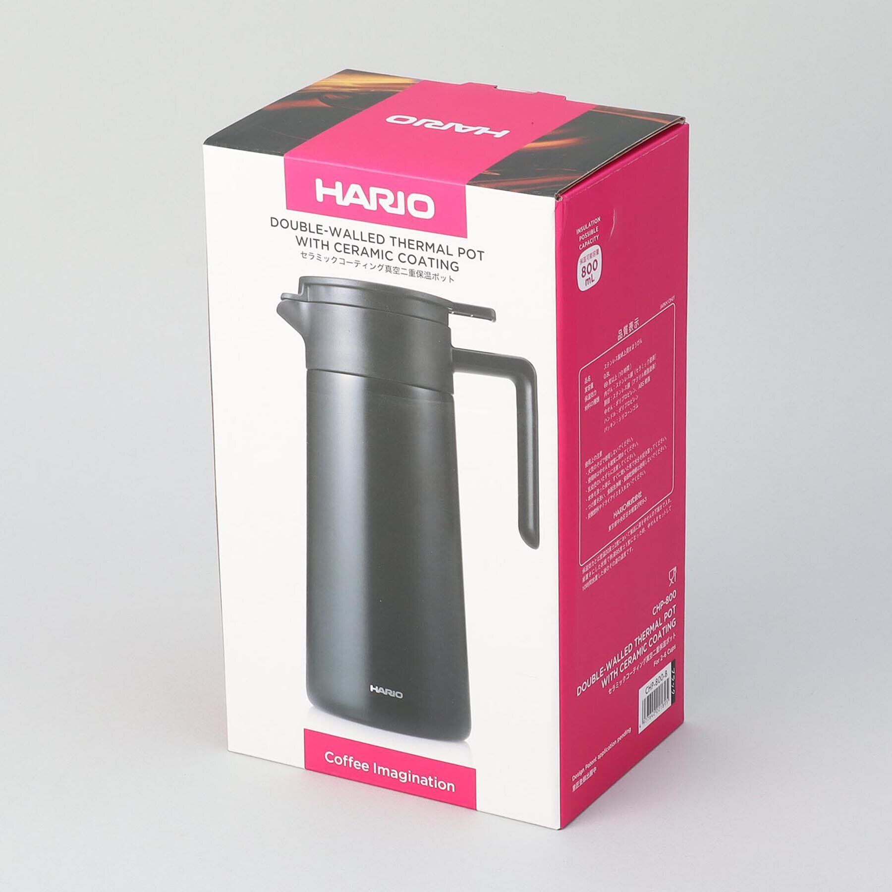 212 KITCHEN STORE「セラミックコーティング真空二重保温ポット 800 BK ＜HARIO ハリオ＞」|グラス・マグカップ|