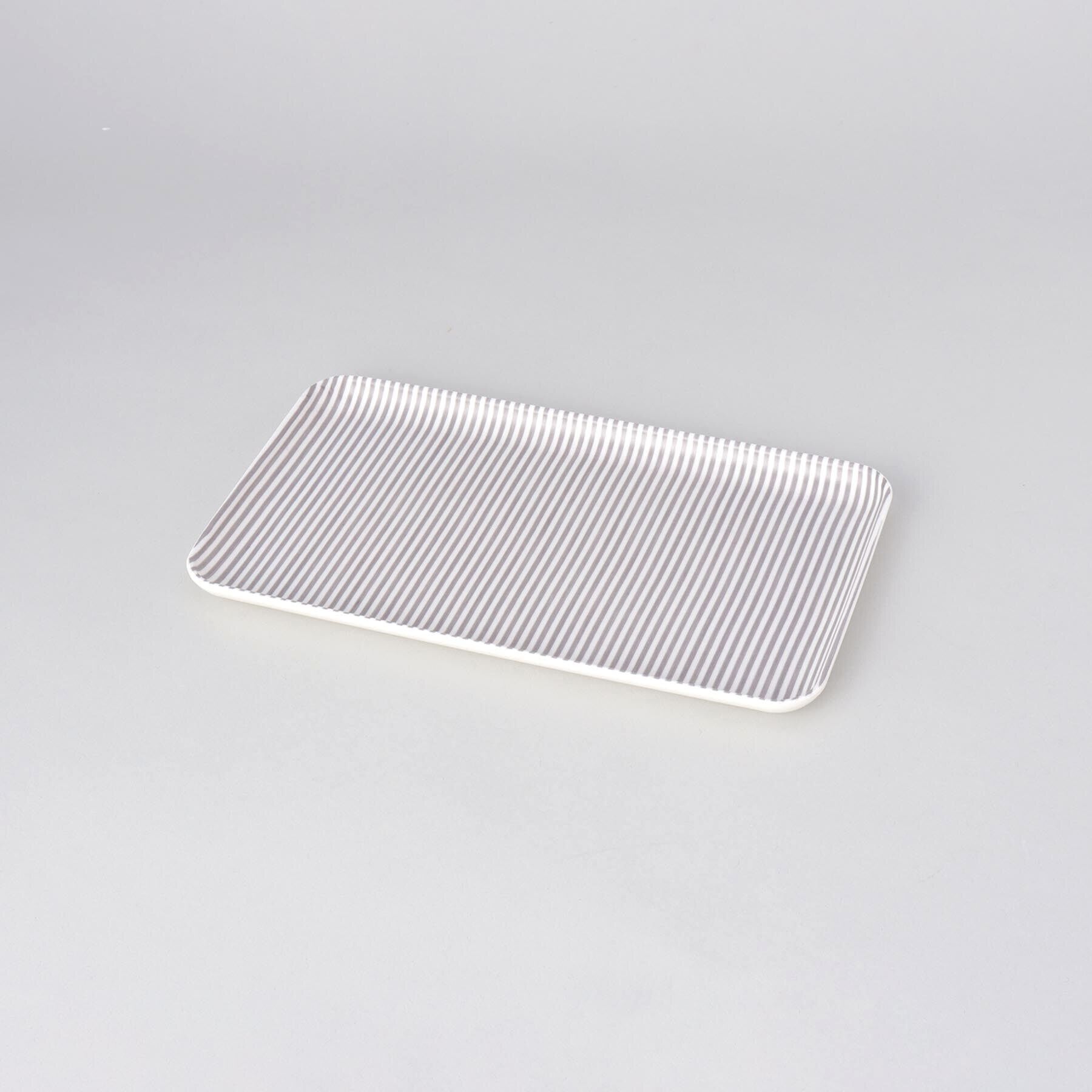 212 KITCHEN STORE「ストライプトレー21cm GY」|食器・キッチングッズ|