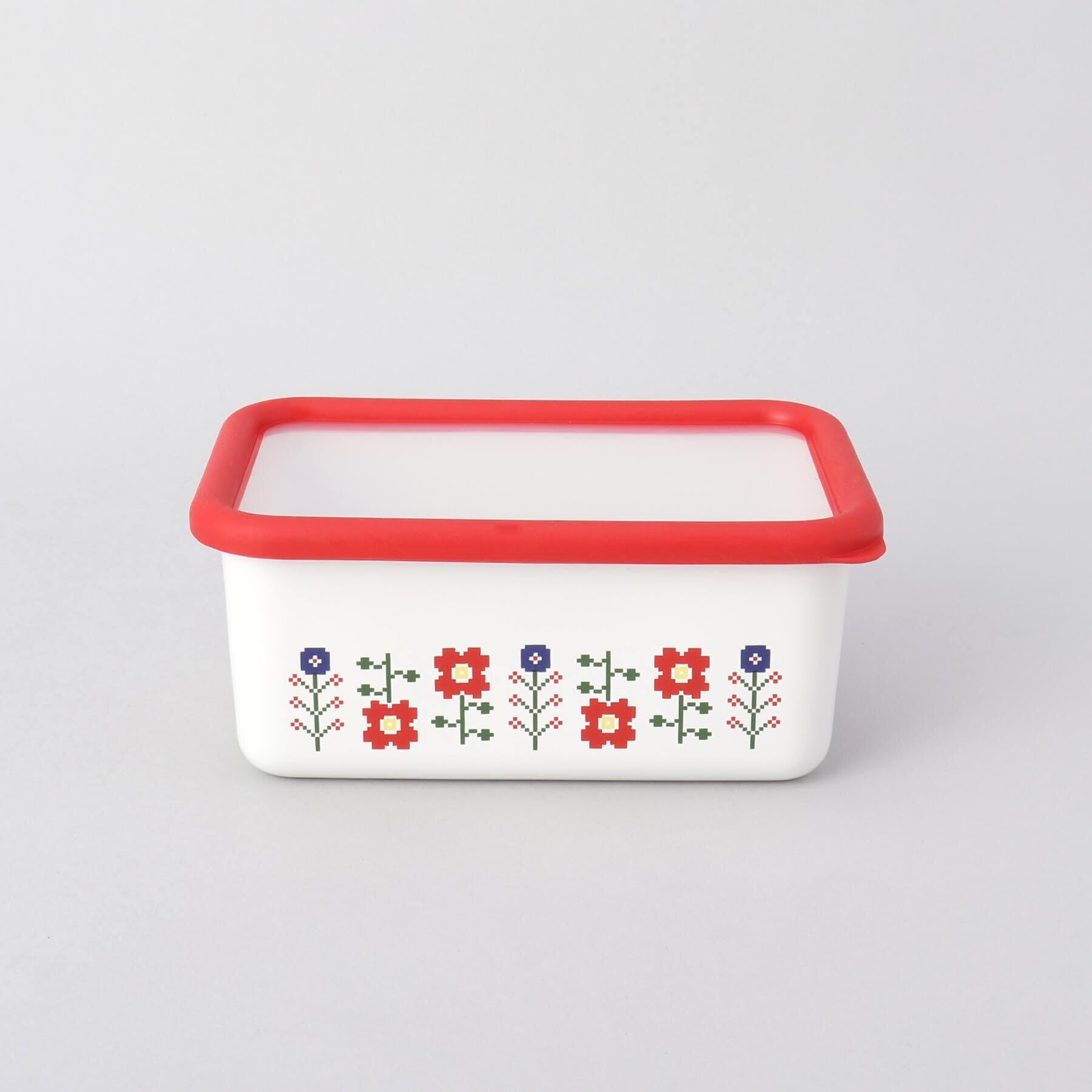 212 KITCHEN STORE「ミーサ深型角容器Ｍ RD ＜富士ホーロー ＞」|食器・キッチングッズ|