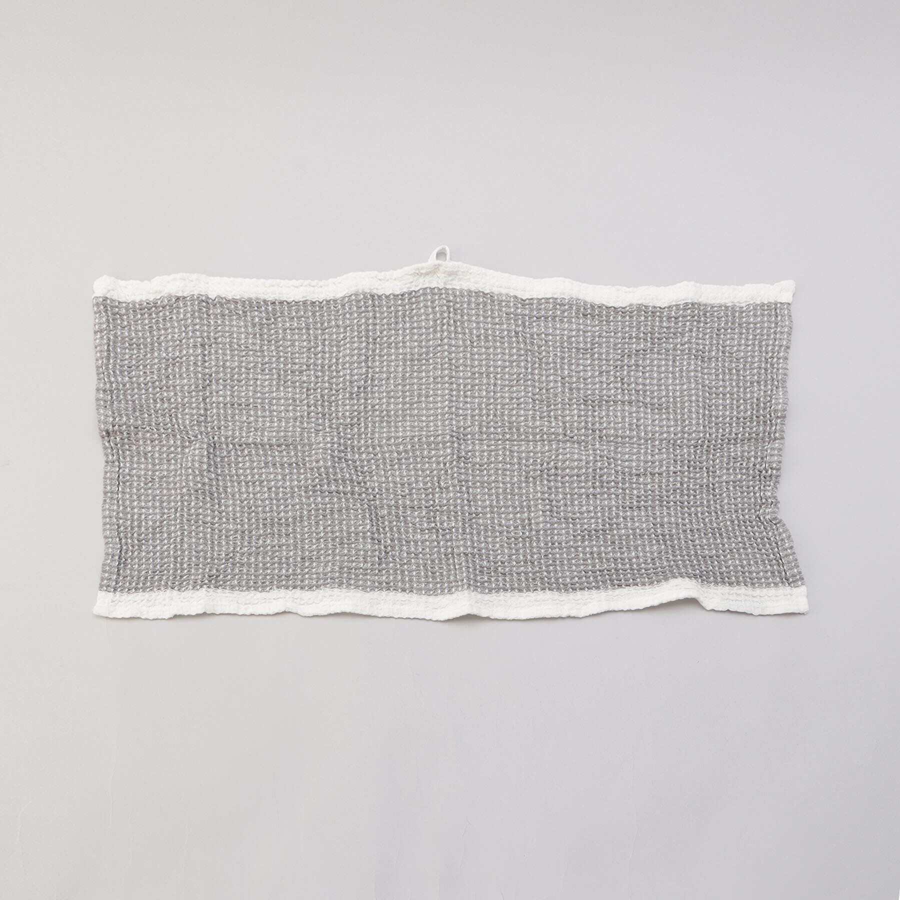 212 KITCHEN STORE「ワッフルカラーラインキッチンタオル GY」|食器・キッチングッズ|