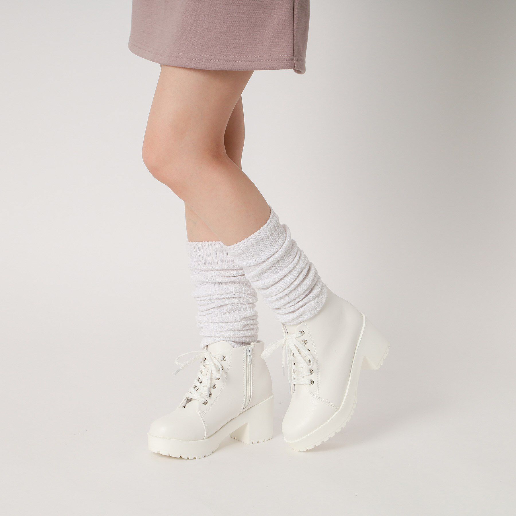 csT&P「一体厚底レースアップブーツ」|ショートブーツ|