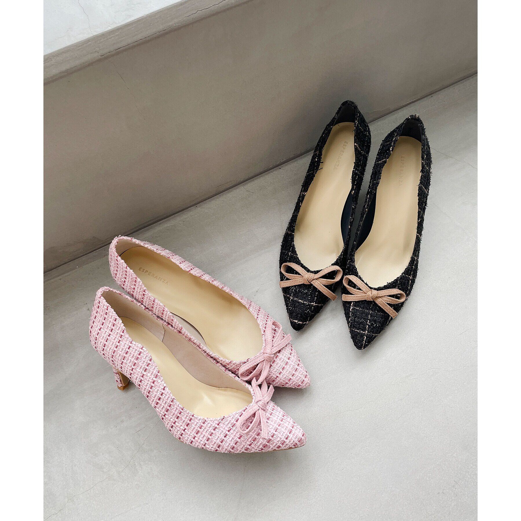ESPERANZA「飾りリボンパンプス」|パンプス|