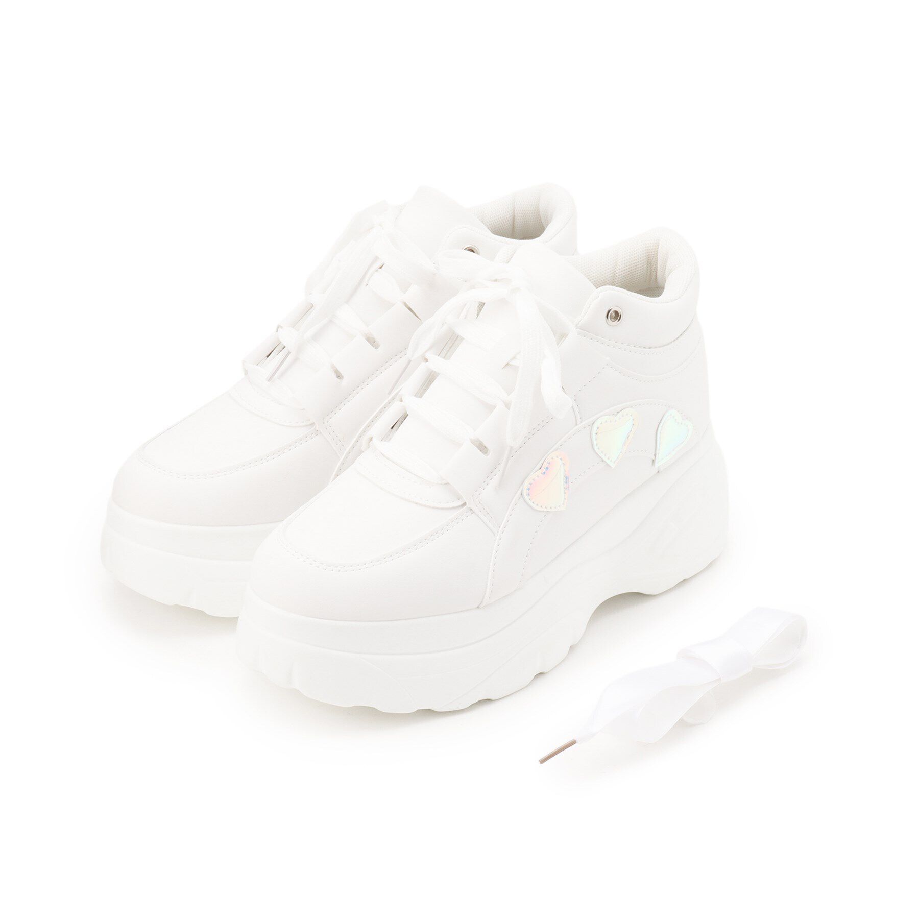 csT&P「厚底ハートスニーカー」|スニーカー|ﾎﾜｲﾄ(001)