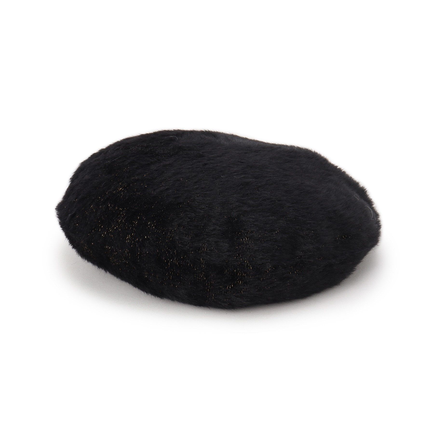 Grandedge「ラメ入シャギーベレー」|ハンチング・ベレー帽|ﾌﾞﾗｯｸ(019)