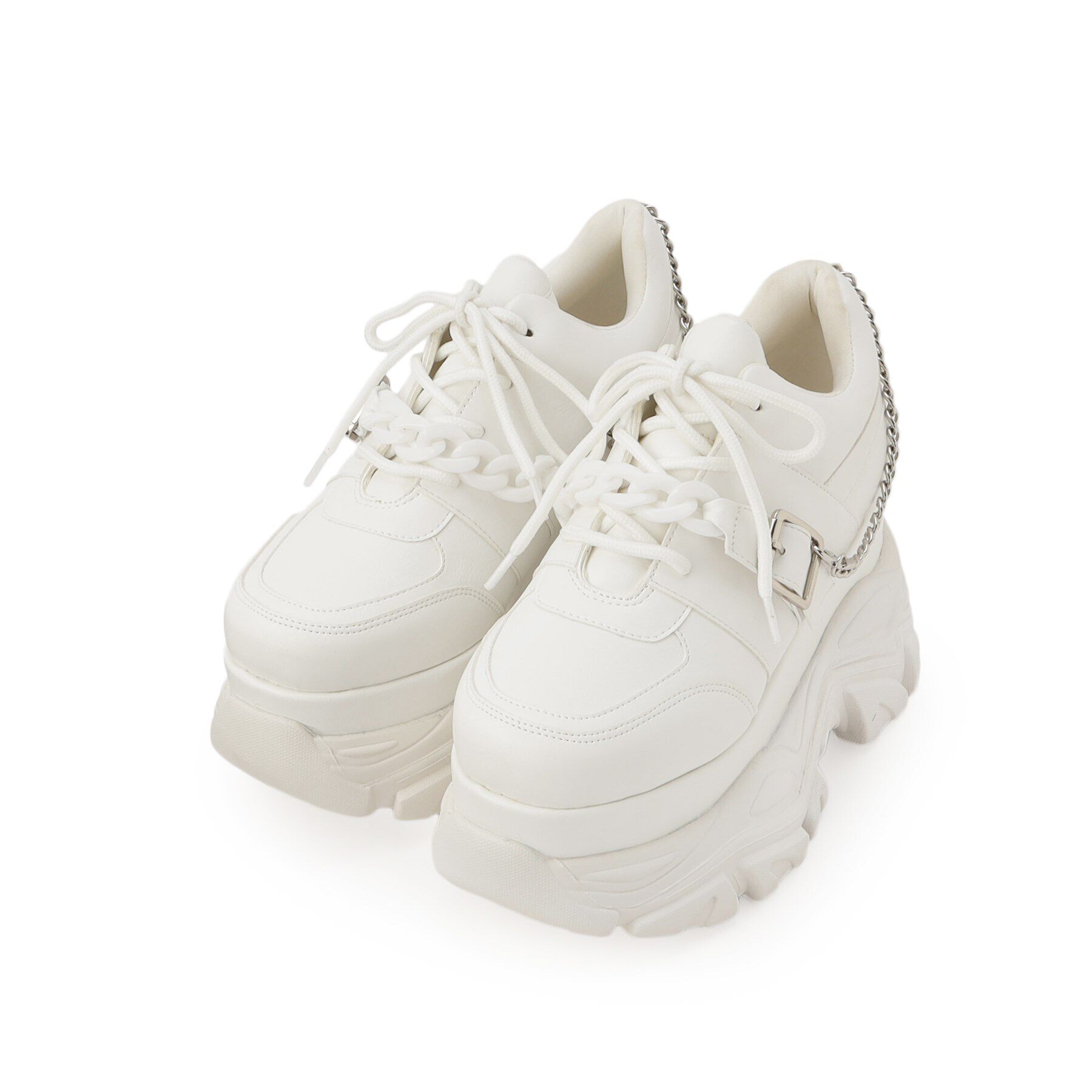 csT&P「チェーン取り外し可能厚底スニーカー」|スニーカー|ﾎﾜｲﾄ(001)