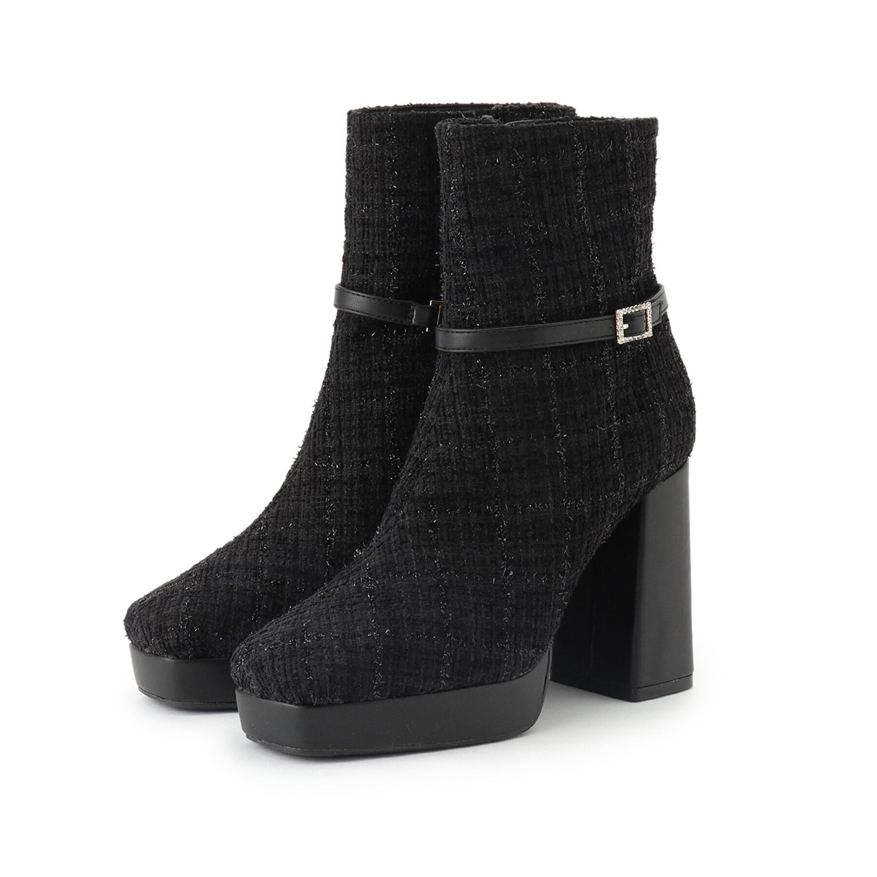 ESPERANZA「ツイードベルトショートブーツ」|ショートブーツ|