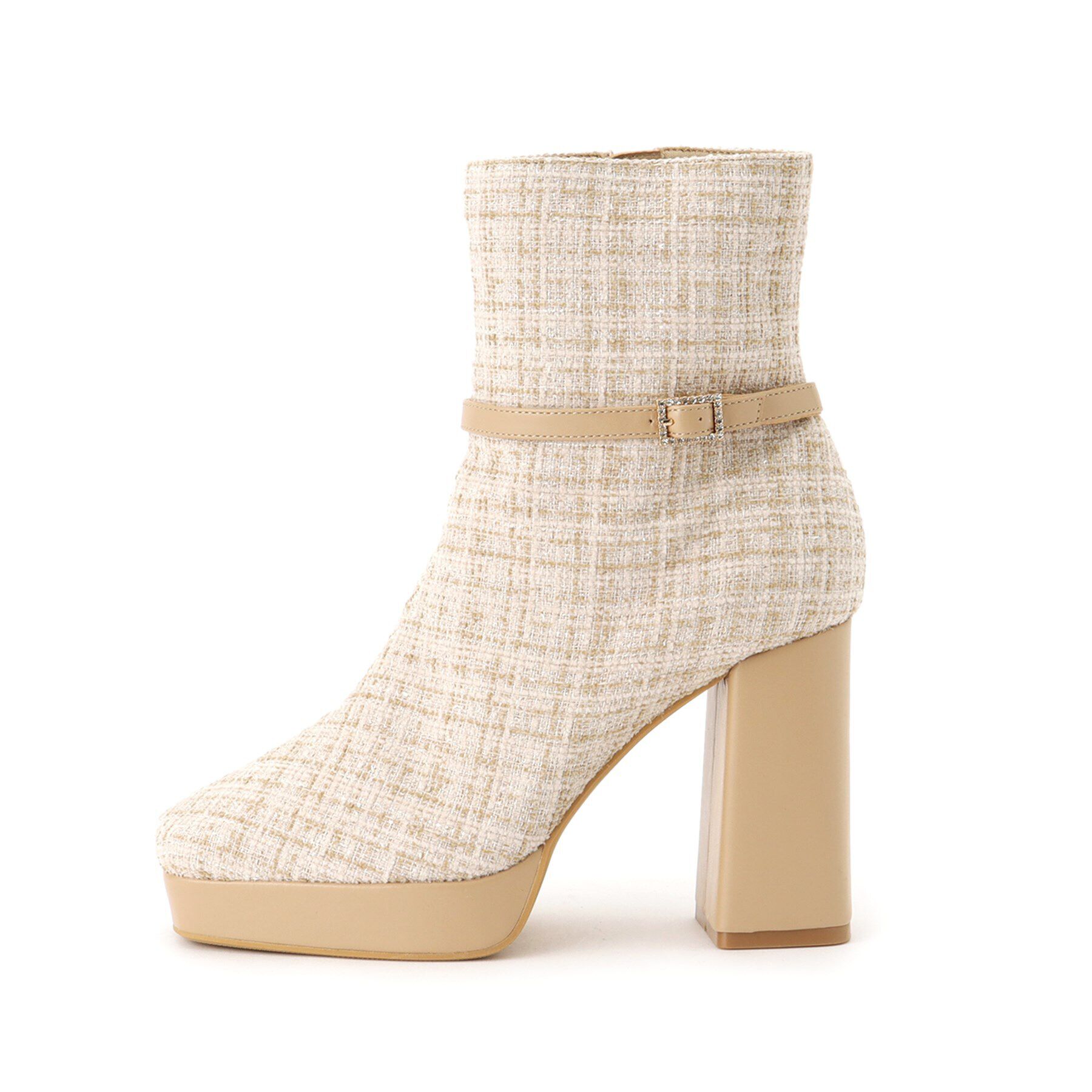 ESPERANZA「ツイードベルトショートブーツ」|ショートブーツ|