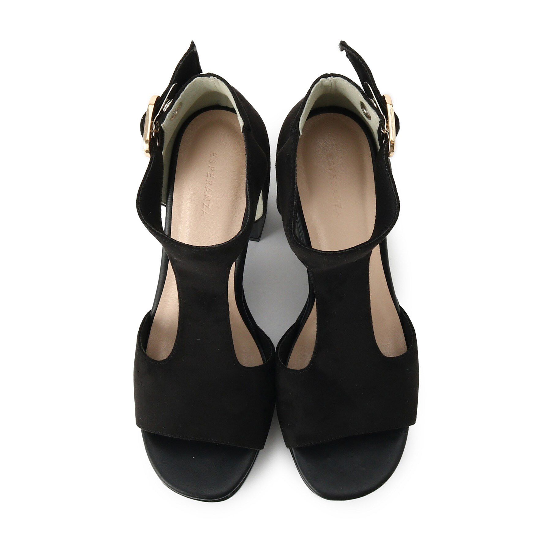 ESPERANZA「Tストラップスクエアサンダル」|サンダル|