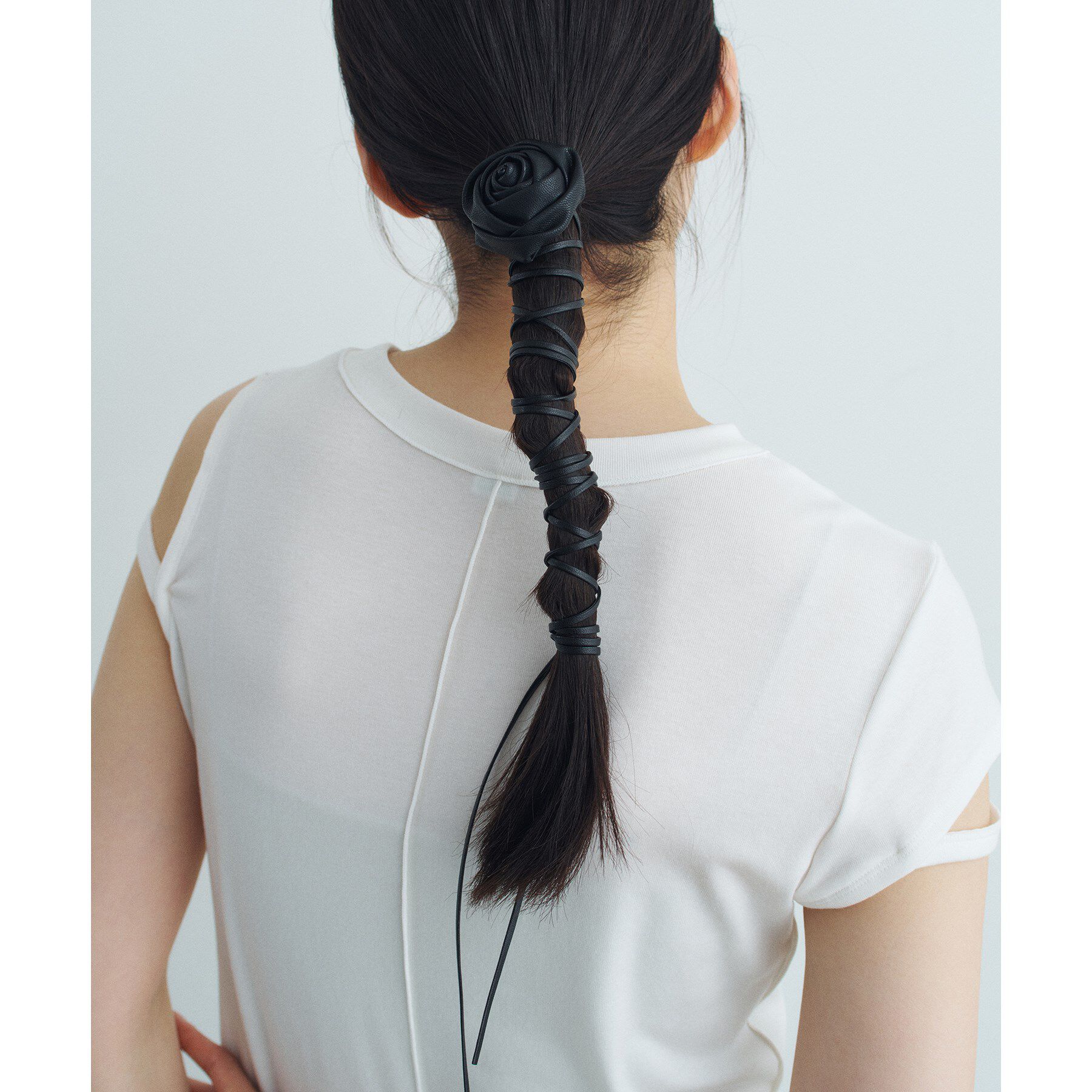 CODE A「heyep｜Faux Leather Rose Tie＆Choker」|ネックレス|