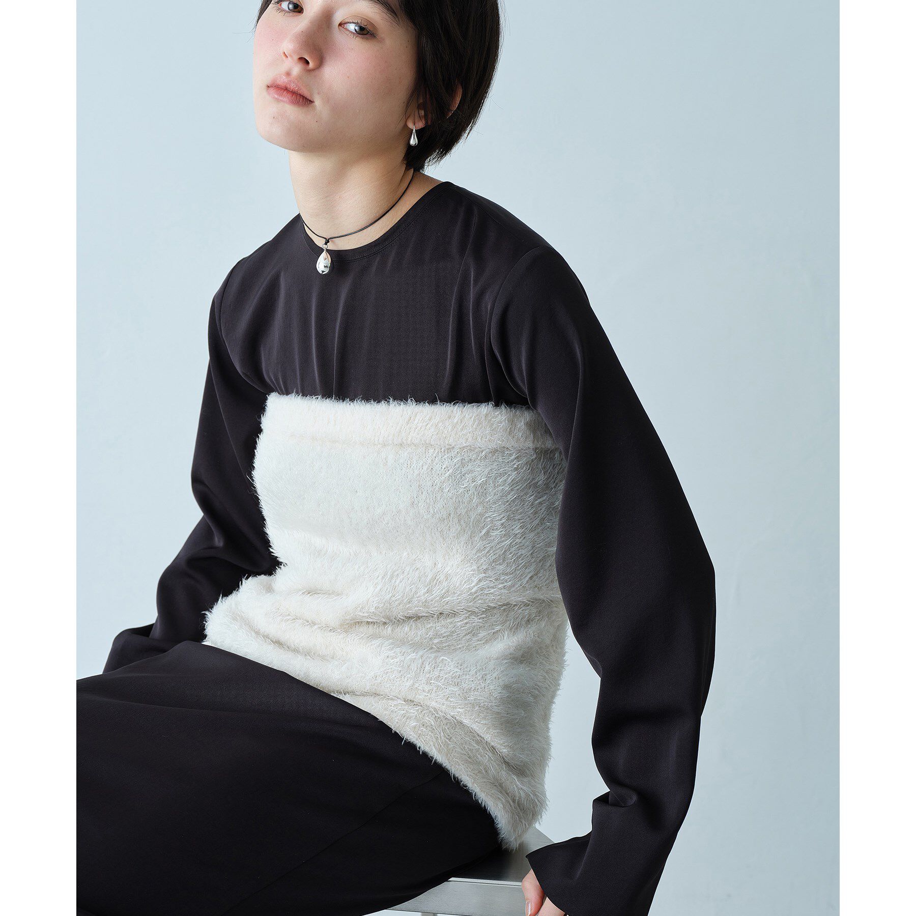 CODE A「feather mini skirt」|スカート|オフホワイト(003