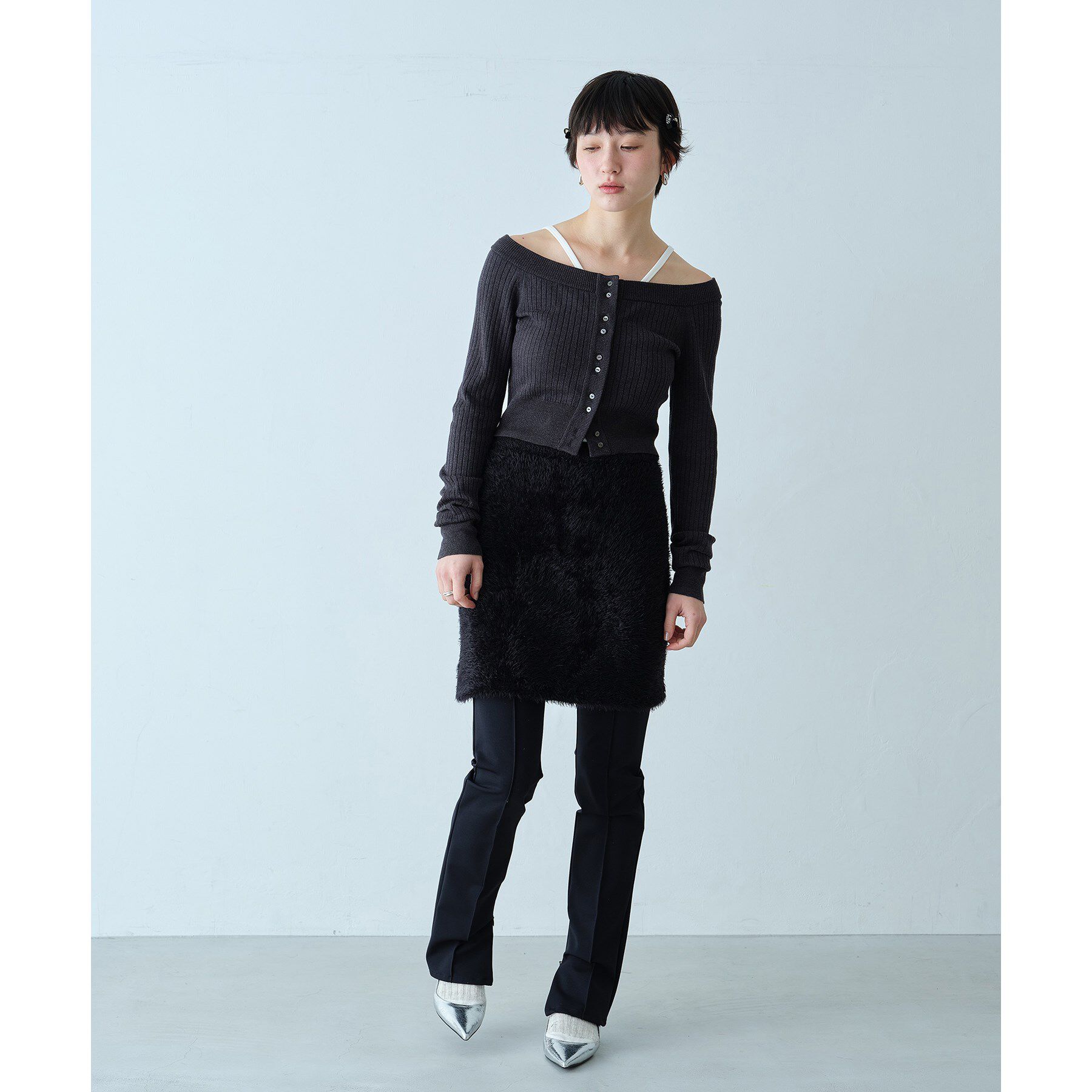 CODE A「feather mini skirt」|スカート|