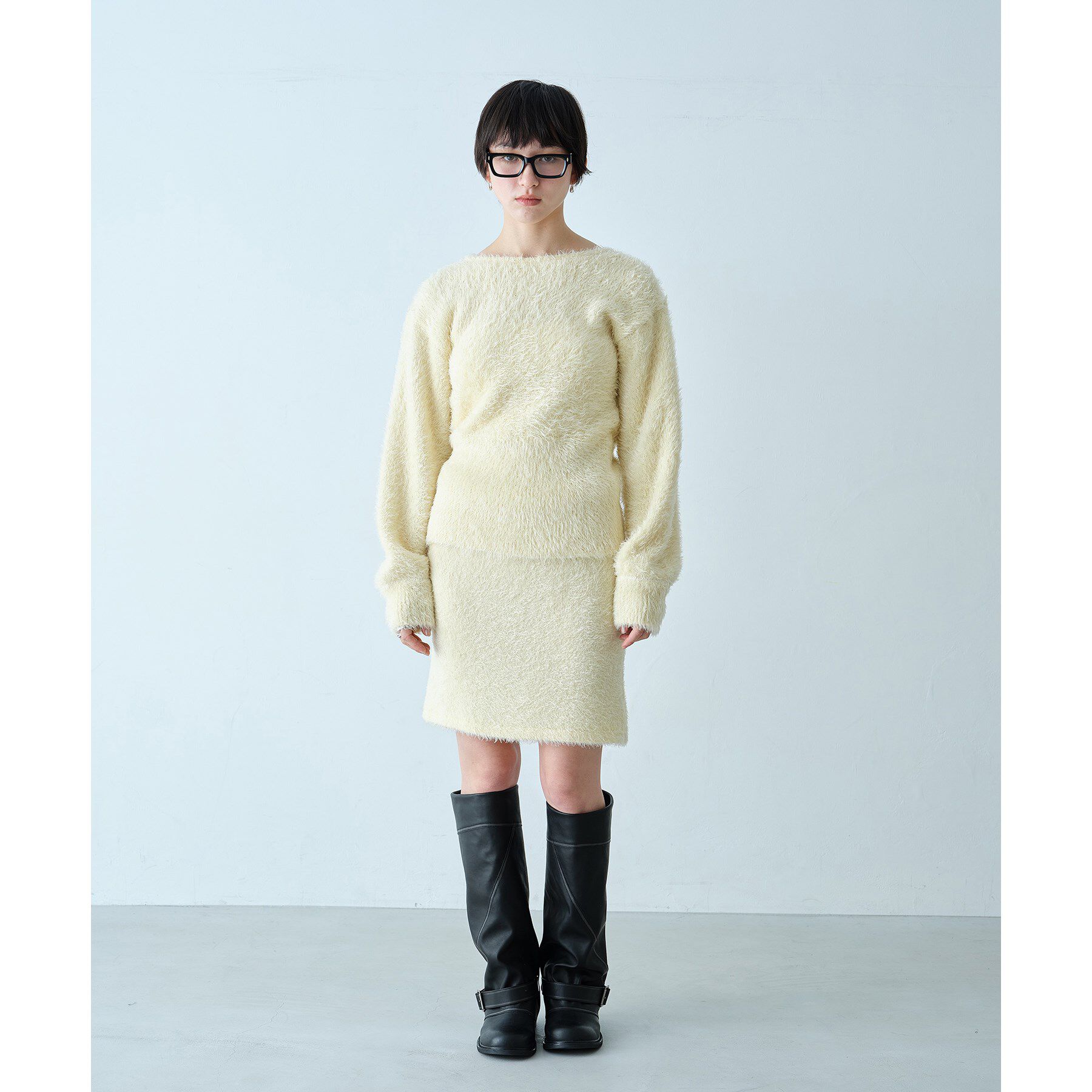 CODE A「feather mini skirt」|スカート|