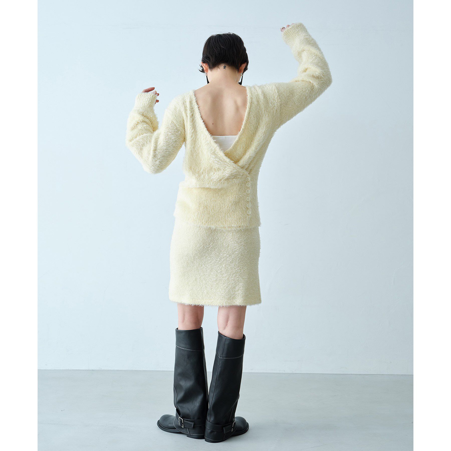 CODE A「feather mini skirt」|スカート|