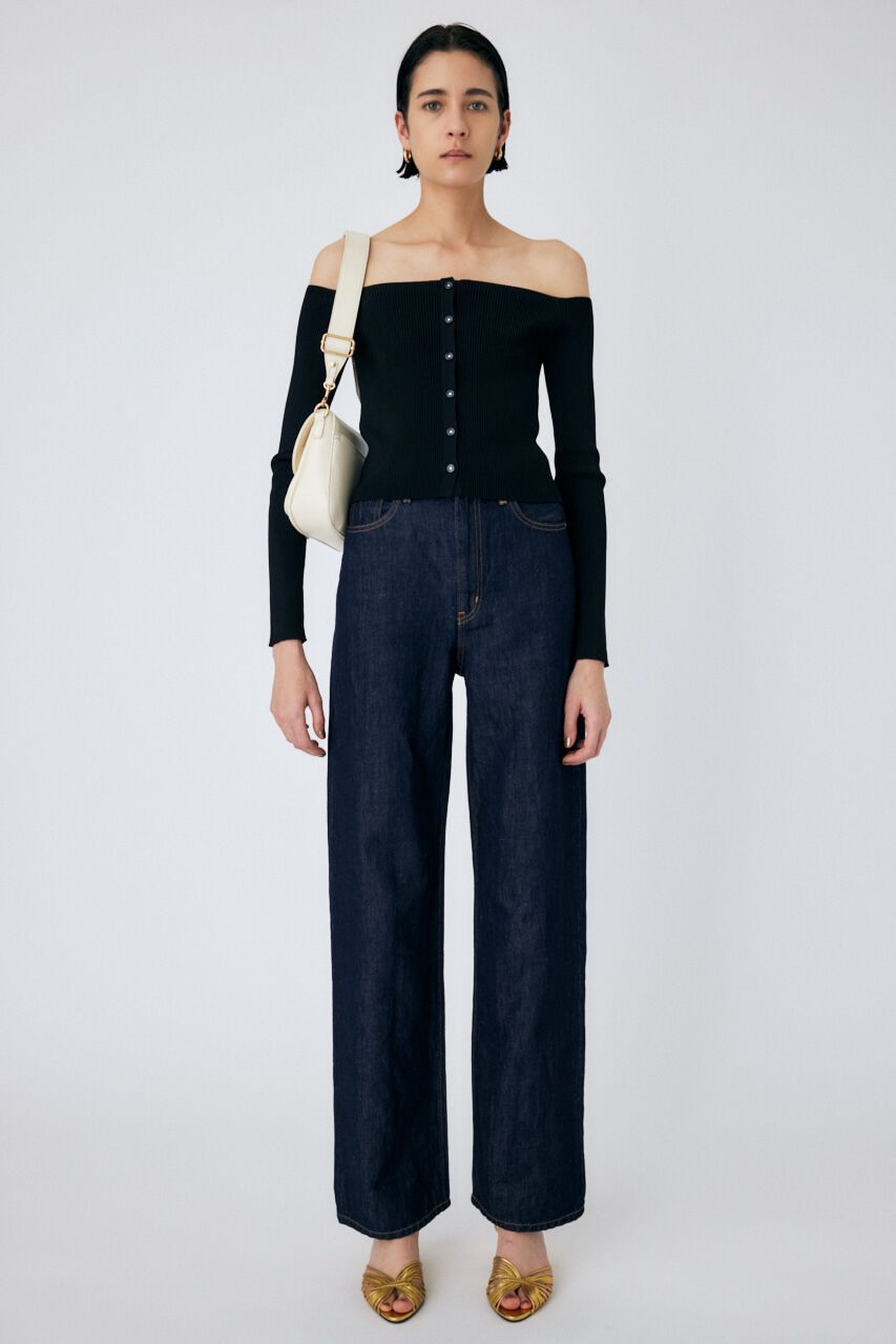 MOUSSY「OFF SHOULDER カーディガン＆キャミセット」|ニット・セーター|