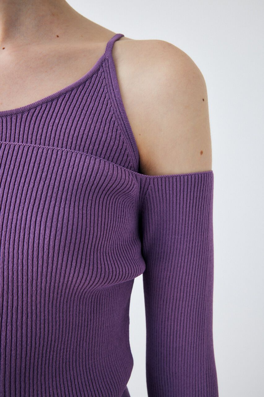 MOUSSY「OFF SHOULDER カーディガン＆キャミセット」|ニット・セーター|