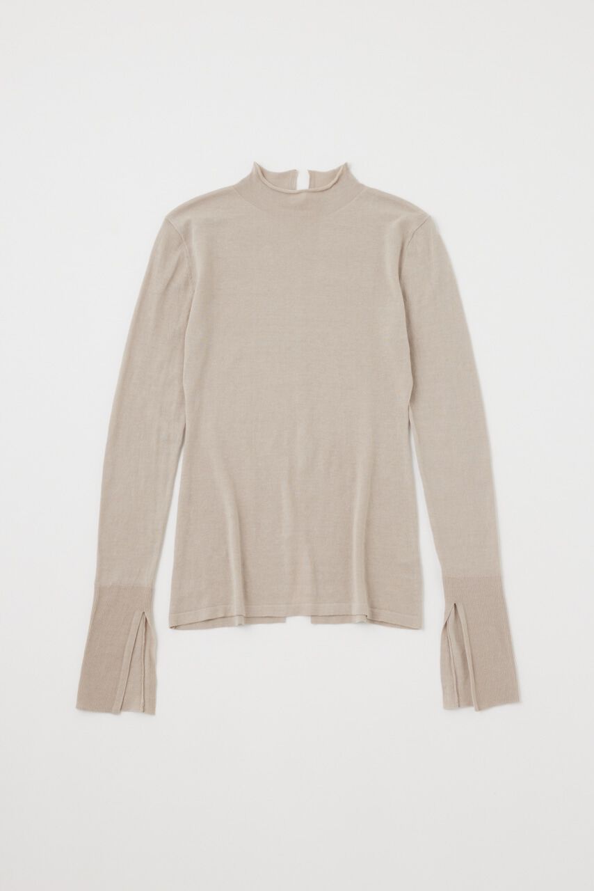 MOUSSY「バック スリット THIN ニット」|ニット・セーター|GRY