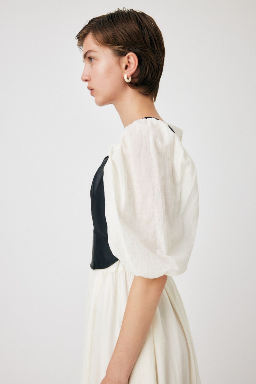 MOUSSY「F/LEATHER BUSTIER トップス」|キャミソール|