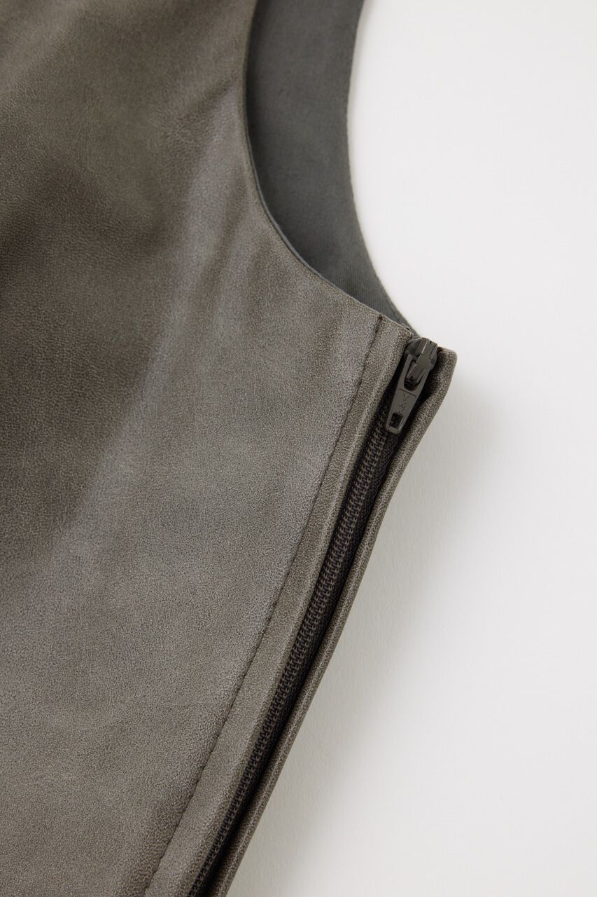 MOUSSY「F/LEATHER BUSTIER トップス」|キャミソール|