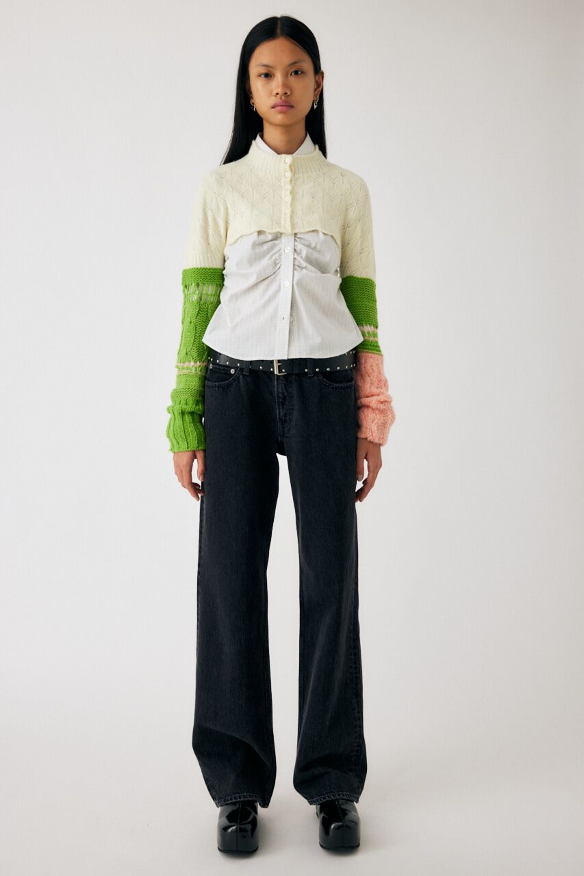 MOUSSY「90S LOWRISE BLK STRAIGHT」|デニム|BLK