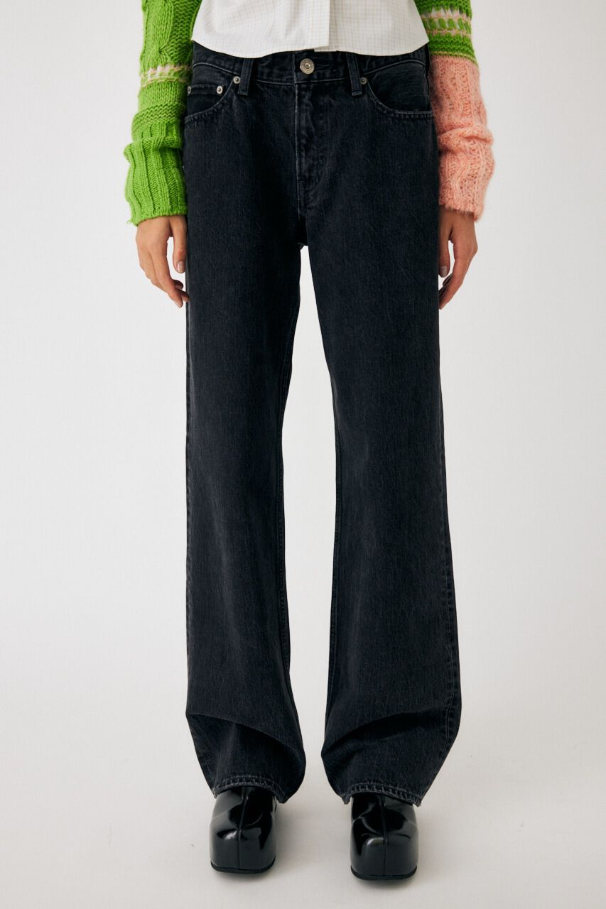 MOUSSY「90S LOWRISE BLK STRAIGHT」|デニム|