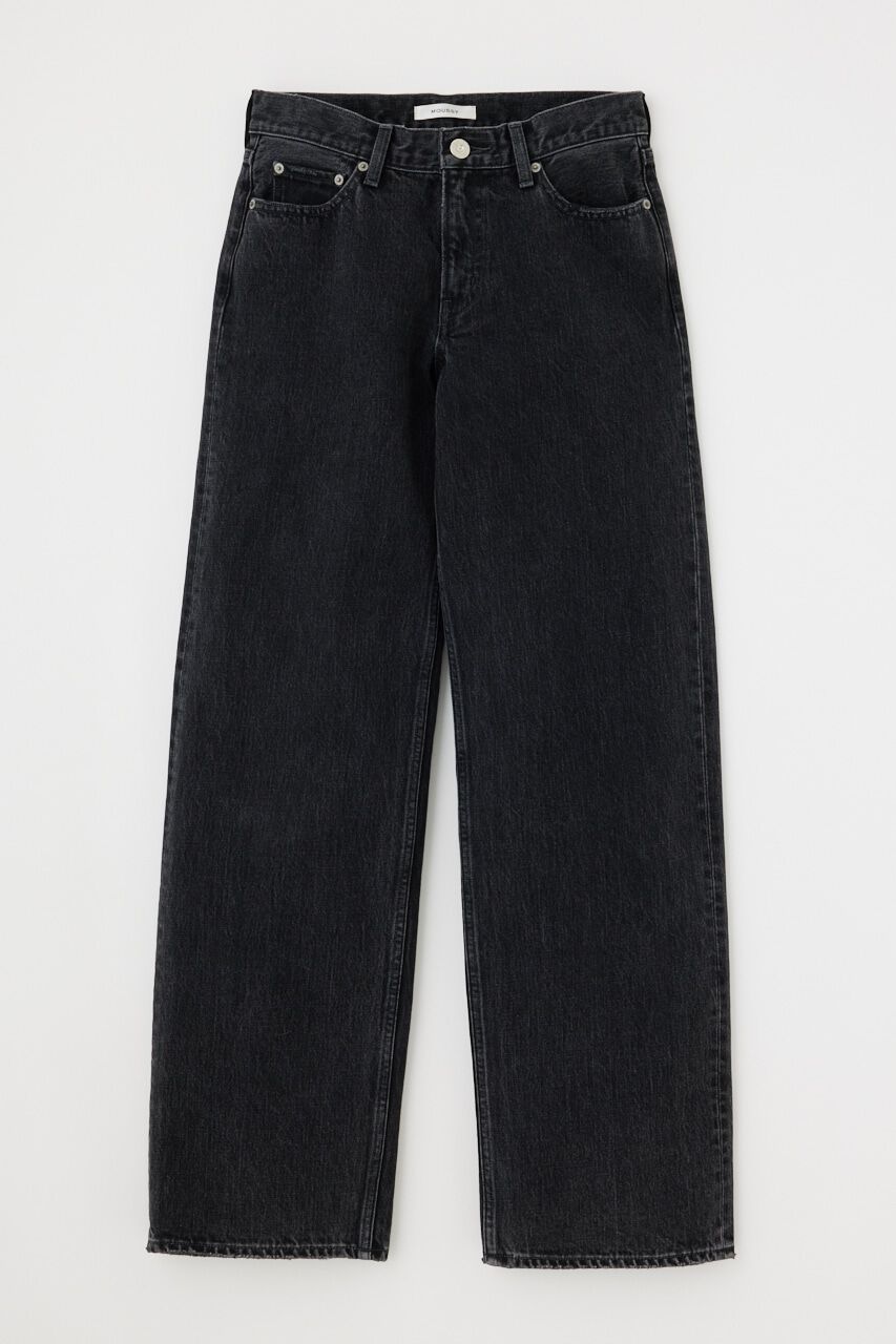 MOUSSY「90S LOWRISE BLK STRAIGHT」|デニム|