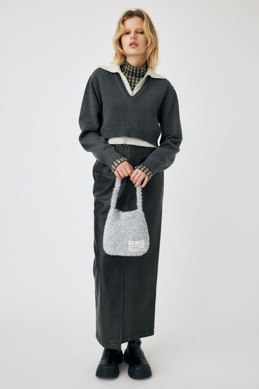 MOUSSY「LAYERED HALF ZIP セーター」|ニット・セーター|