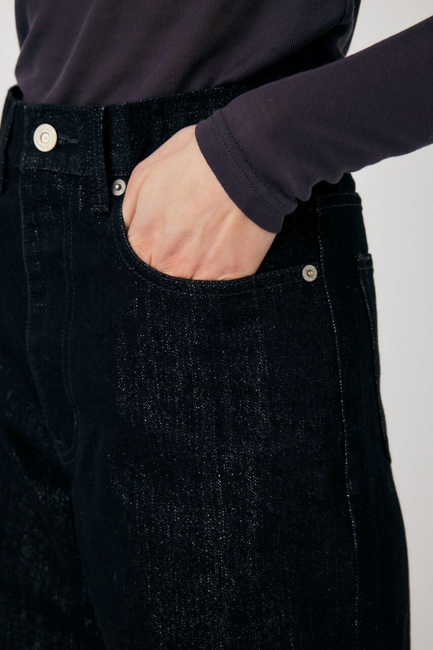 MOUSSY「GLITTER DENIM WIDE STRAIGHT」|デニム|