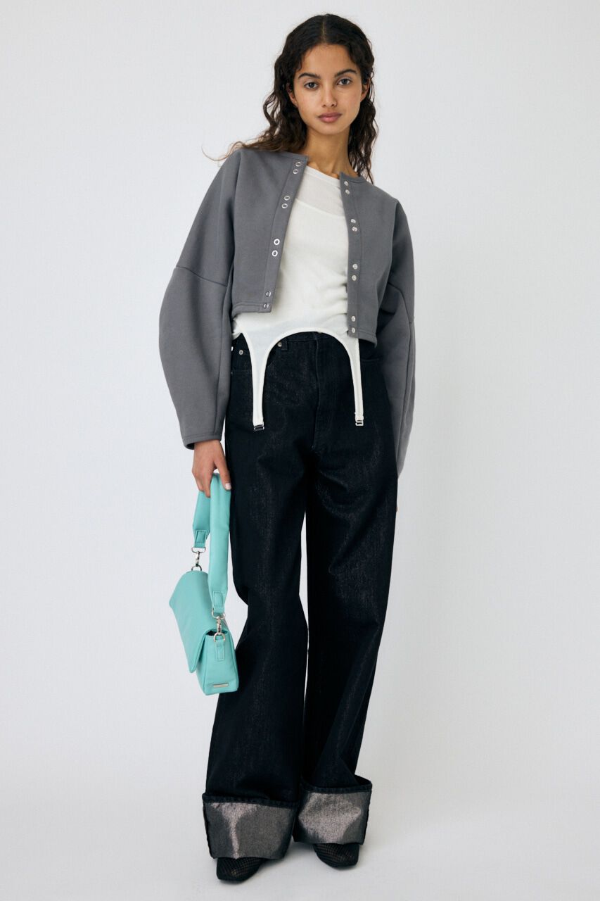 MOUSSY「GLITTER DENIM WIDE STRAIGHT」|デニム|