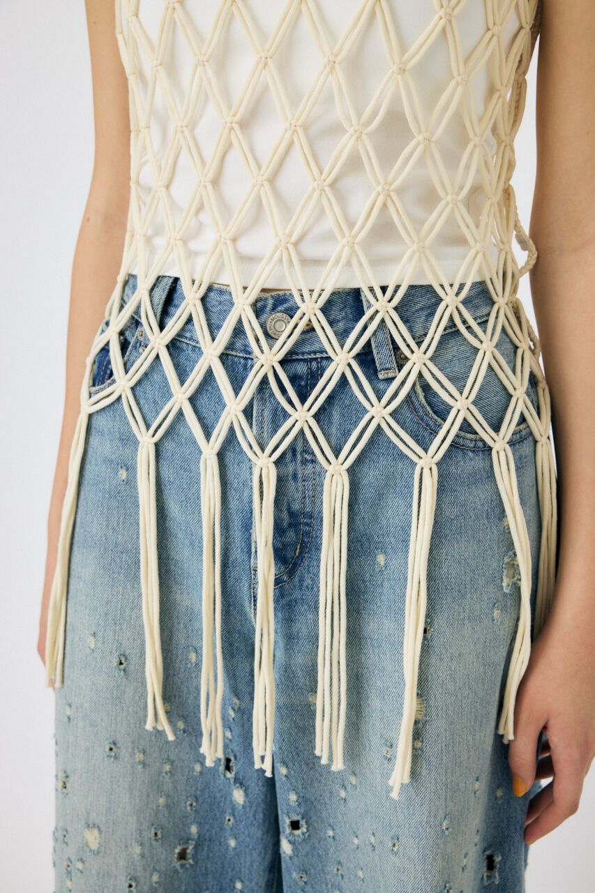 MOUSSY「MACRAME トップス」|タンクトップ|