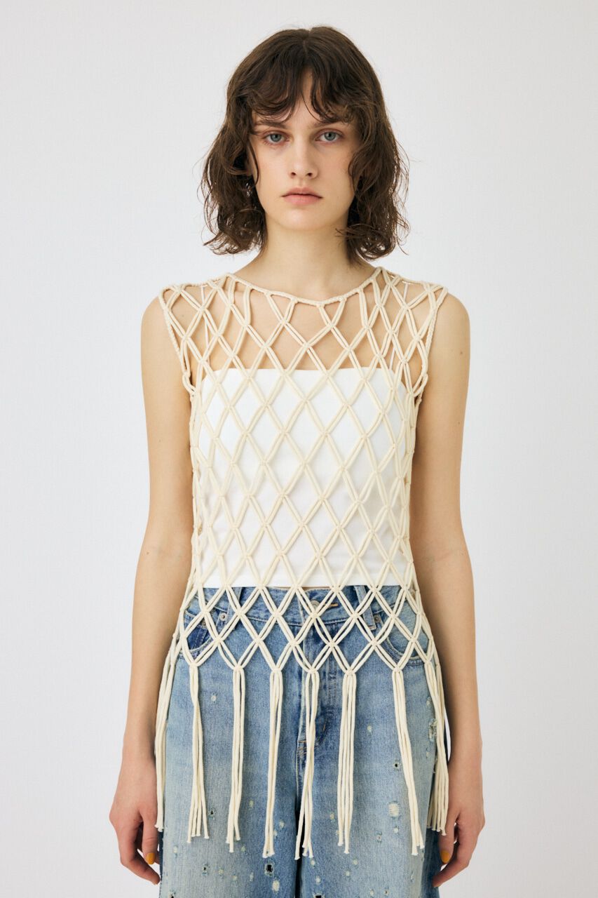 MOUSSY「MACRAME トップス」|タンクトップ|