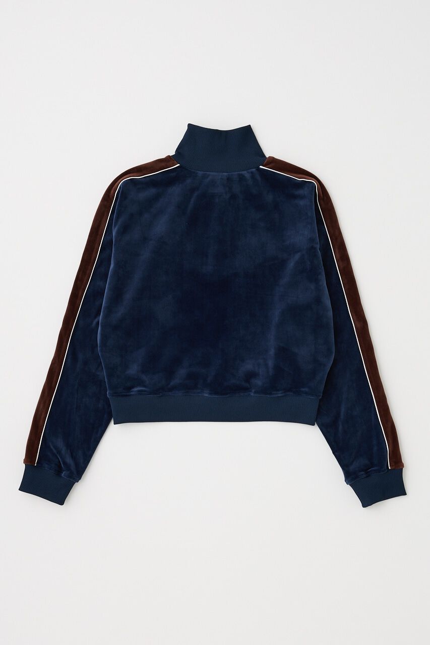 MOUSSY「VELOUR PIPING ハーフジップトップス」|Tシャツ・カットソー|
