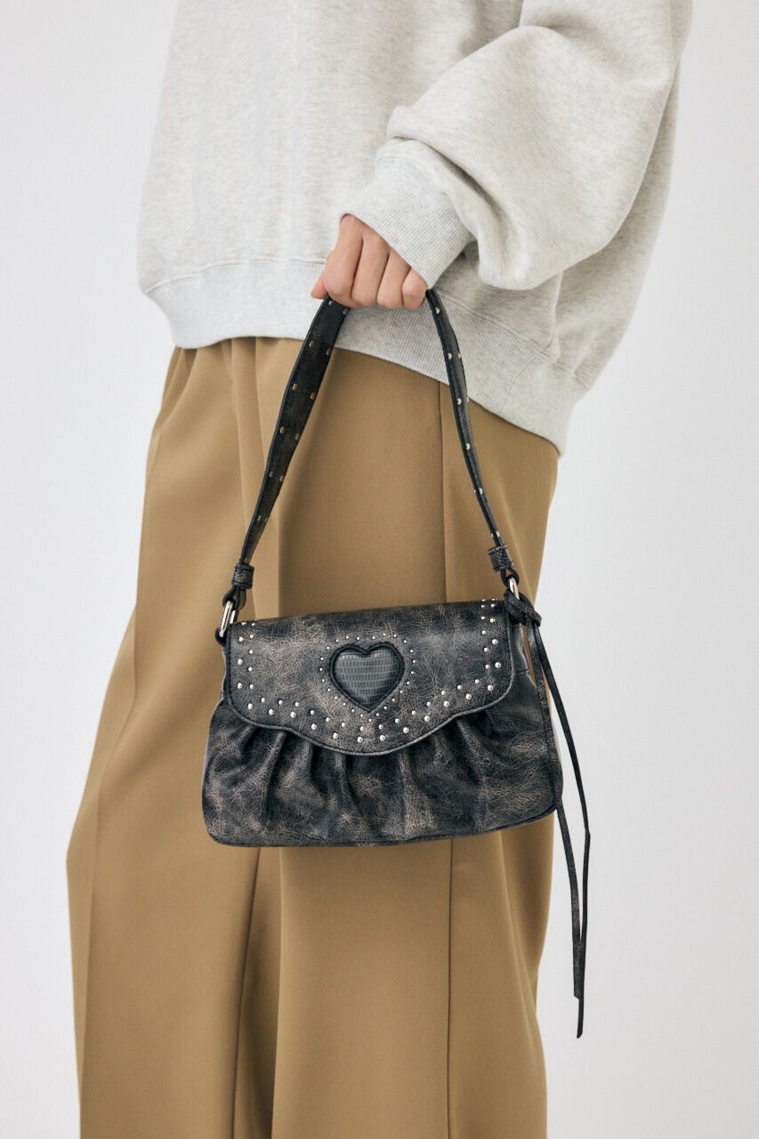 MOUSSY「HEART GATHER スタッズバッグ」|その他|L/BLK1