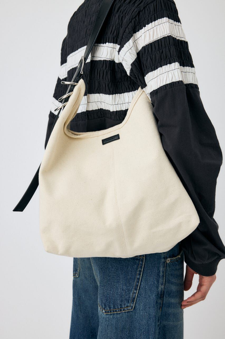 MOUSSY「BIG ONE SHOULDER トート」|その他|O/WHT1