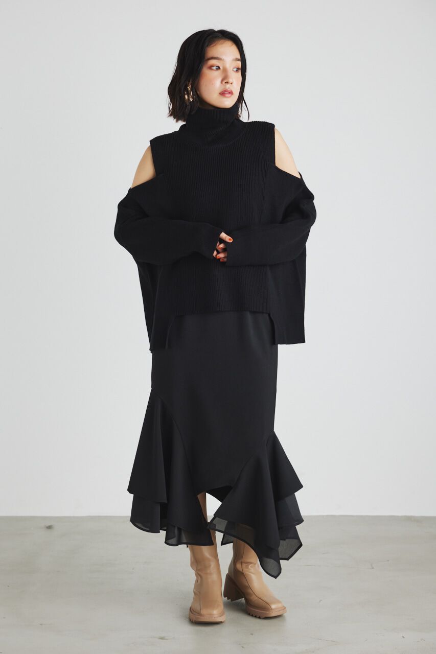 rienda「アシンメトリーレイヤードJ/WマーメイドSK」|スカート|