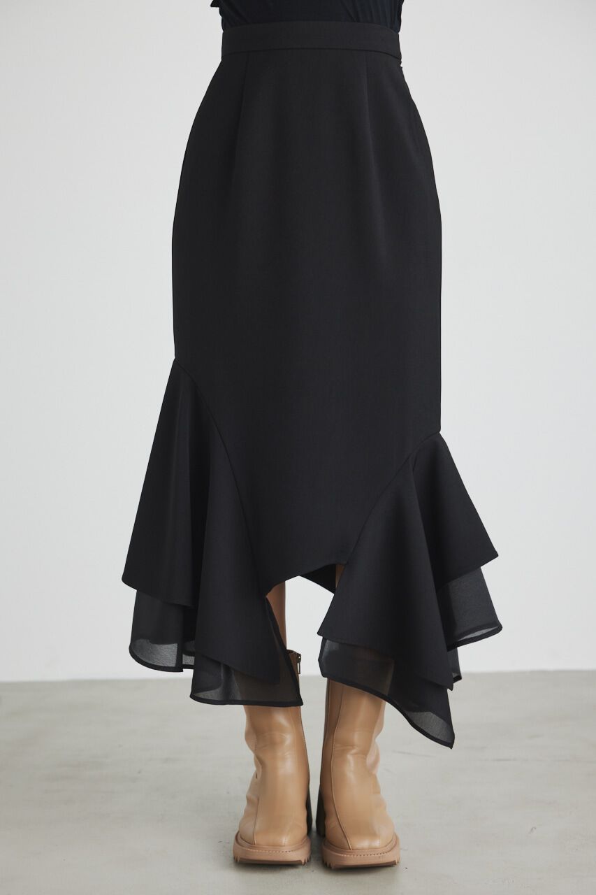 rienda「アシンメトリーレイヤードJ/WマーメイドSK」|スカート|