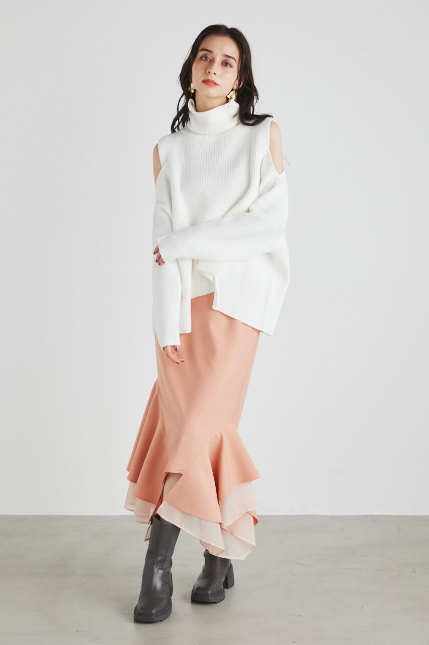 rienda「アシンメトリーレイヤードJ/WマーメイドSK」|スカート|L/ORG1