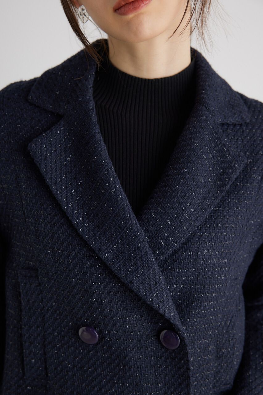 rienda「2wayショルダーツイードショート JK」|ダウンベスト・ベスト|