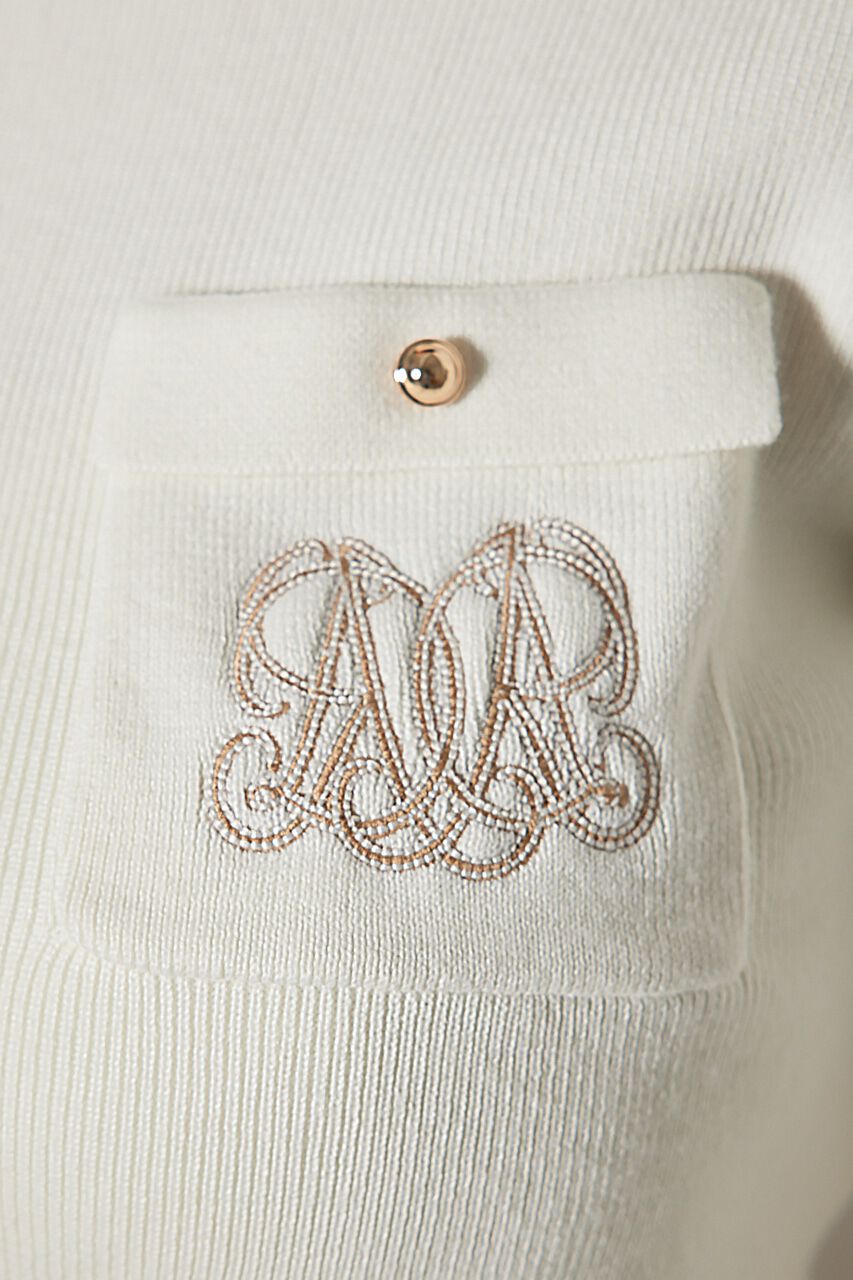 rienda「ポケット刺繍ニットトップス」|ニット・セーター|