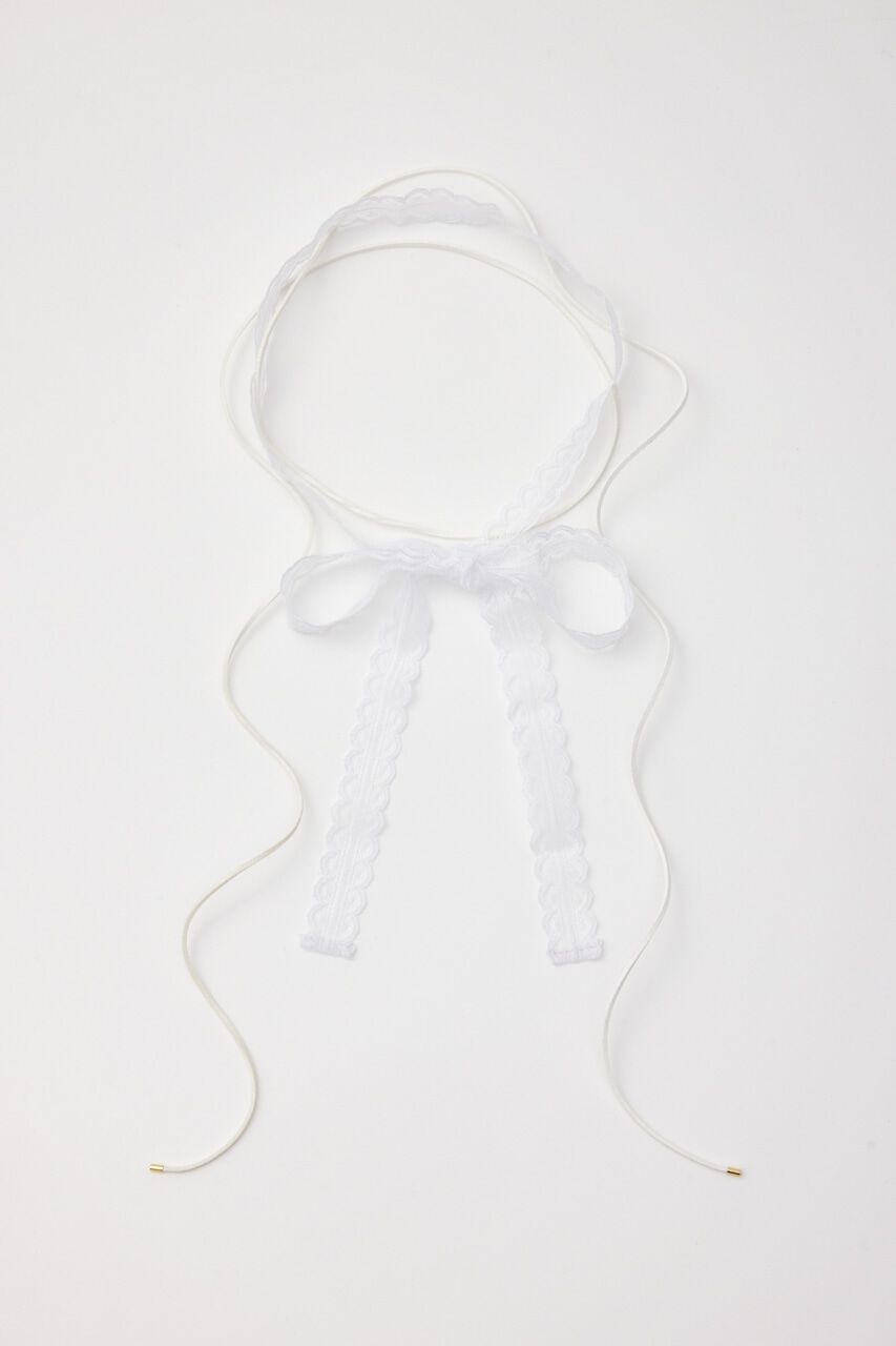 rienda「レースフェイクレザーチョーカーコンビリボン」|ネックレス|