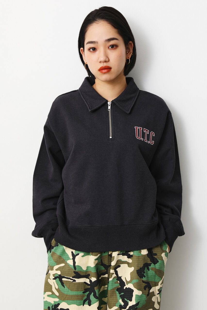 RODEO CROWNS「GOOD OLDハーフジップスウェットトップス」|パーカー|BLK